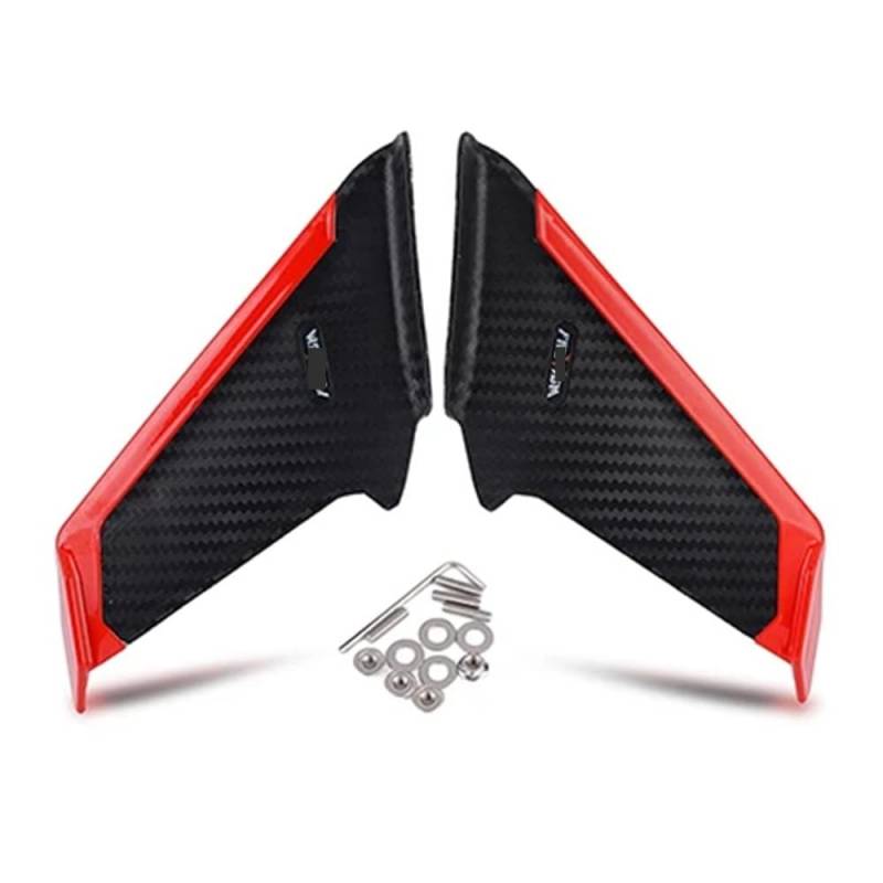 Motorrad-Heckseitenverkleidung Aerodynamischer Winglet-Seitenwindflossenspoiler für Du&Cati 899 959 1199 1299 848 1098 Panigale V2V4 Frontverkleidungsschutz-Flügelabdeckung von KEYGODSAY