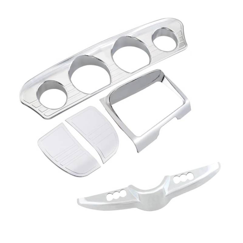 Motorrad-Heckseitenverkleidung Motorrad Chrom Innenverkleidung Tri-Line Gauge Stereo Schalter Borte Akzente Panel Abdeckung Für Ha&rley Electra Street Glide Tri Glide von KEYGODSAY