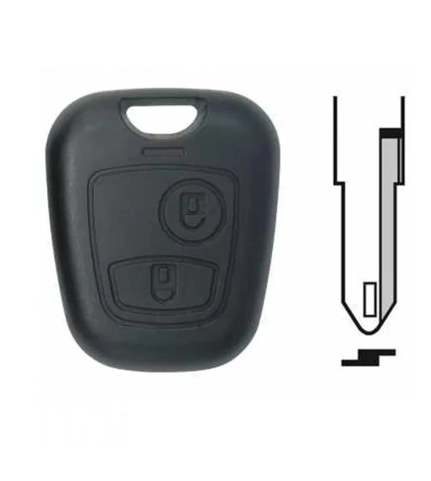KEYSKAR Gehäuse, Autoschlüssel PEUGEOT PC2TL von KEYSKAR