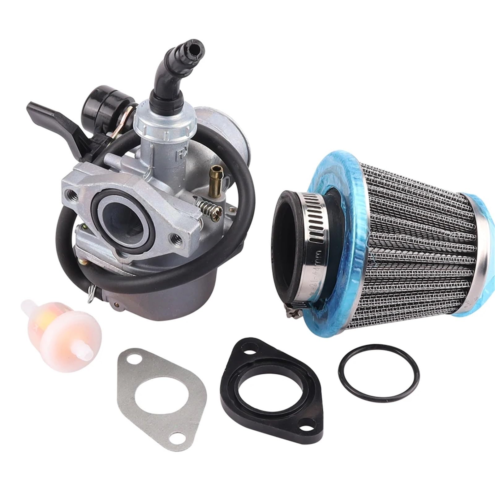 Motorrad-Vergaser ATV-Vergaser PZ19, 19 mm, mit Luftfilter, Kraftstofffilter, passend for 50 cc, 70 cc, 90 cc, 110 cc, Dirtbike, ATV, Roller, Moped, Quad, Motorrad Motorrad-Vergaser ATV-Vergaser PZ19, 19 mm, mit Luftfilter, Kraftstofffilter, passend for 50 cc, 70 cc, 90 cc, 110 cc, Dirtbike, ATV, Roller, Moped, Quad, Motorrad von KFJFDHES