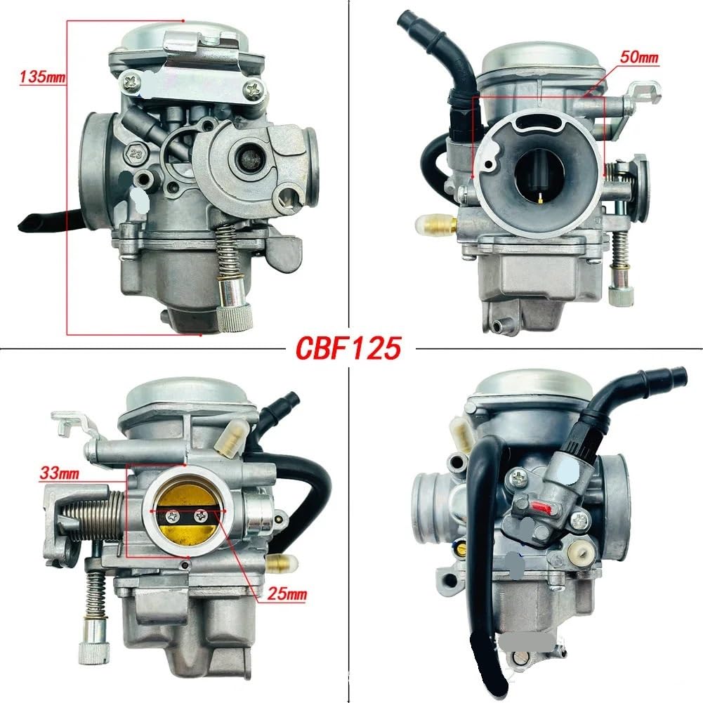 Motorrad-Vergaser Motorradvergaser/Passend for CBF CB GL Honta Titan CBF125 CBF150 CBF180 CB150 GL150 25mm 27mm 29mm Vergaser Pz18j Cz 175cc Cvk 303(CBF125) von KFJFDHES