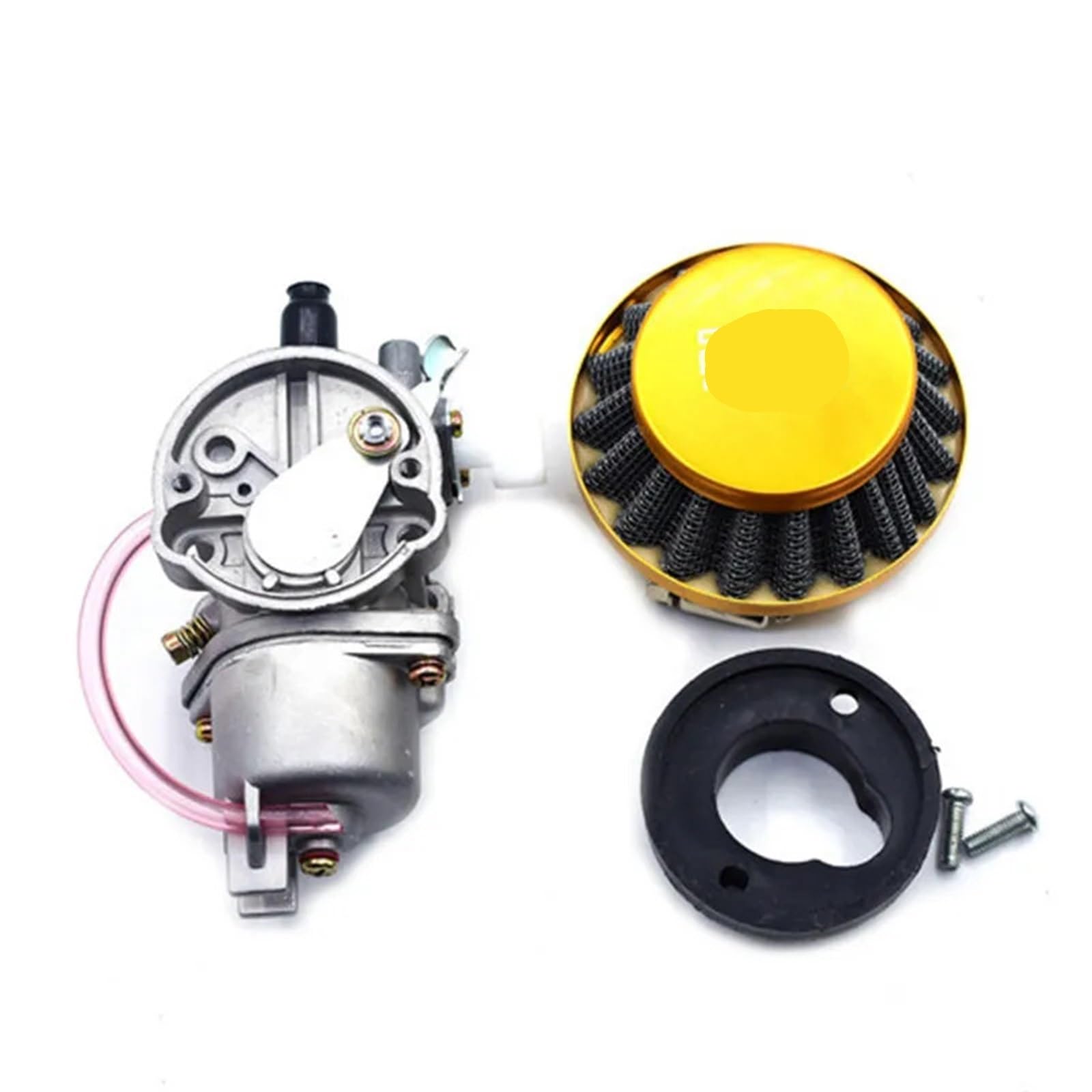 Motorrad-Vergaser Vergaser mit 44-mm-Luftfilter/Passend for 47 cc 49 cc Mini-Motor Dirt Pit Pocket Bike ATV Quad Go Kart(Gold-PPR) von KFJFDHES
