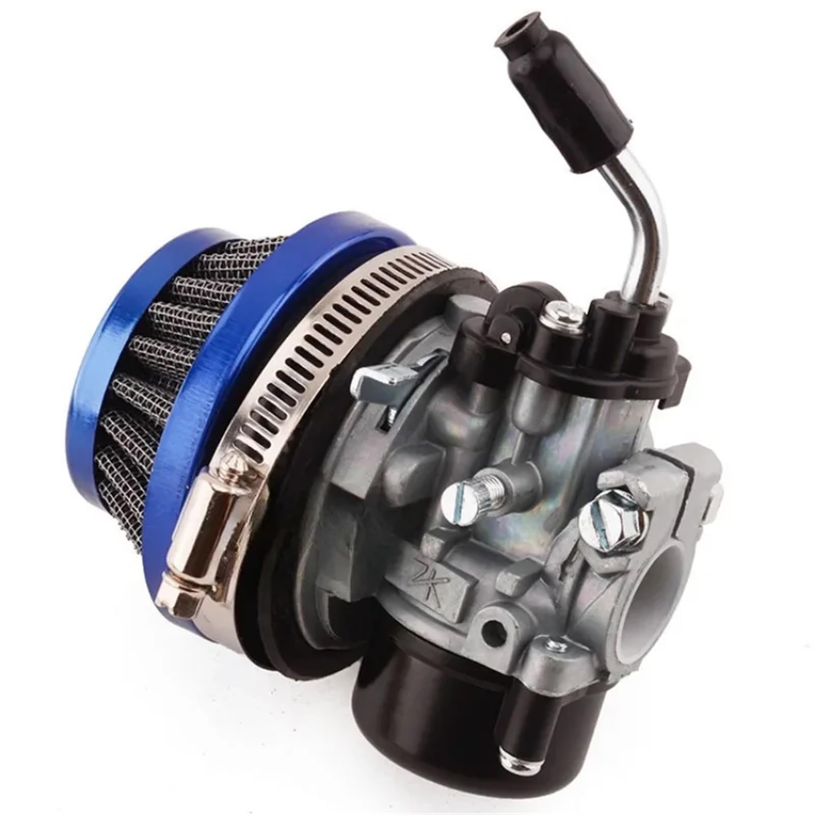 Motorrad-Vergaser Wassergekühlter 2-Takt-Vergaser mit Ansaugrohr-Luftfilter for Mini Moto Dirt Pocket Bike ATV 37 49 50 80 Cc Teile(Blue) von KFJFDHES