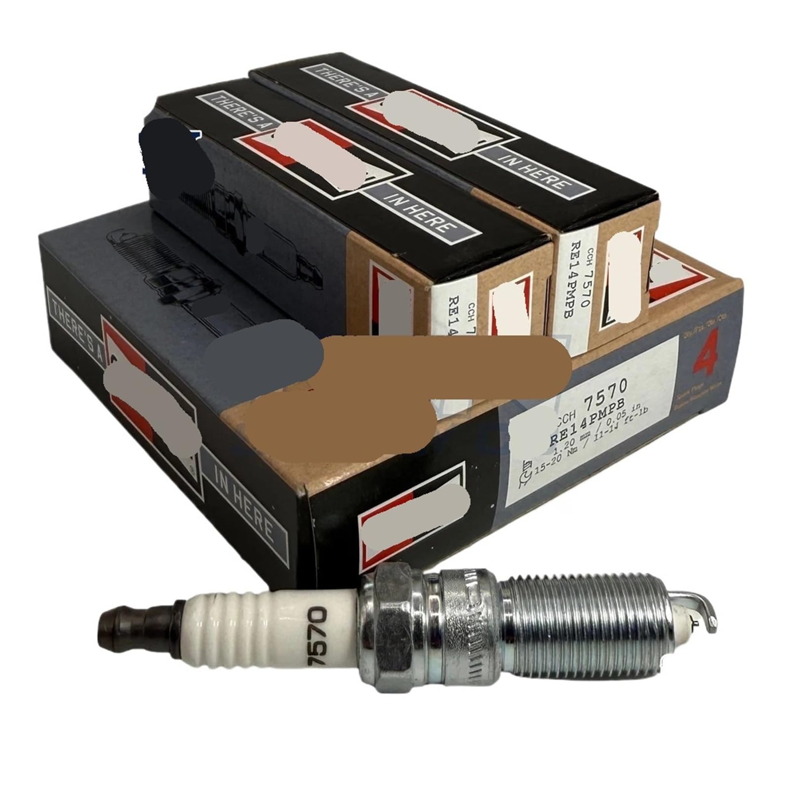 6 Stück 7570 Dual Platin Zündkerze RE14PMPB 6 Stück 7570 Dual Platin Zündkerze RE14PMPB von KFVMVTDW