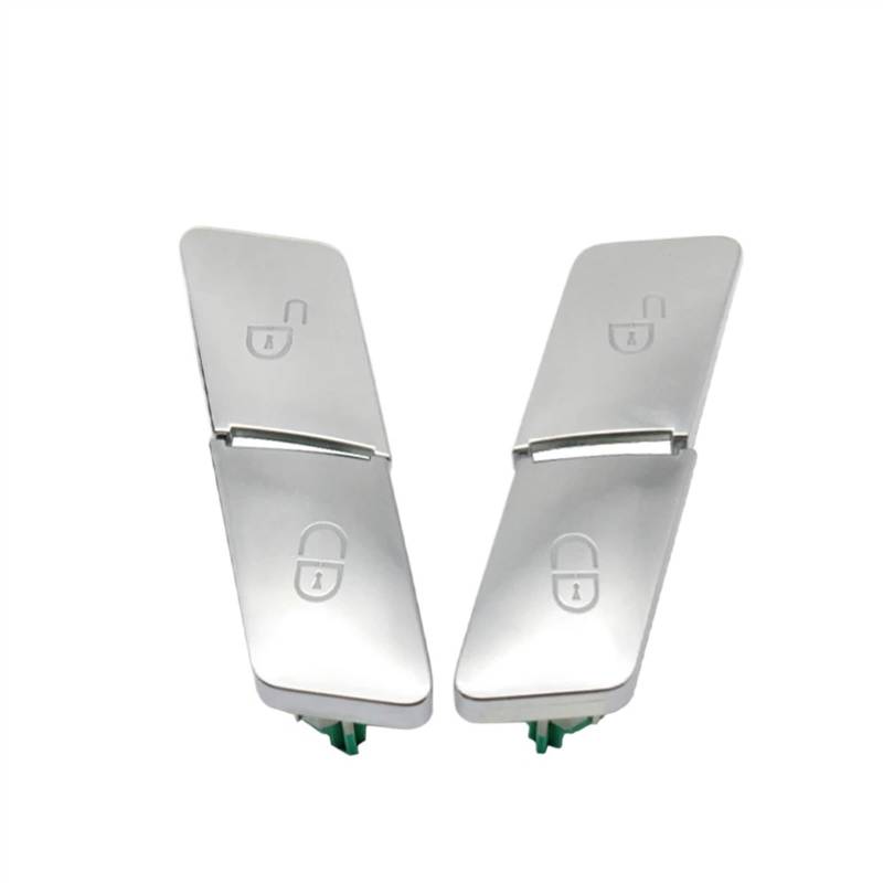 Auto Türschlossschalter Schwarz-silberner Schalter for Entriegeln der Türverriegelung vorne links rechts Auto Zentralverriegelungsschalter(Silver One Pair) von KFXYSM