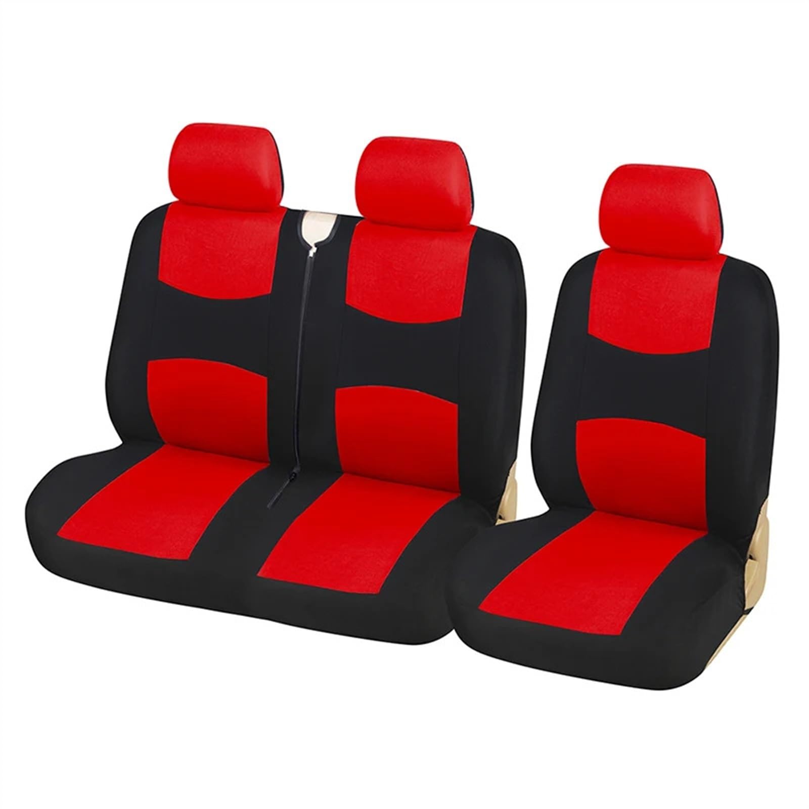 Autositzbezüge,Schonbezug Autositz Vorne 1+2 Sitzbezüge Rot Autositzbezug LKW Innenausstattung(RED) von KFXYSM