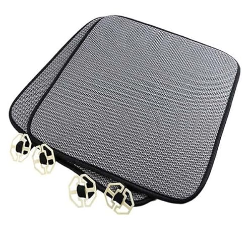 Autositzbezüge,Schonbezug Autositz Vorne 1 Stück Sommer Auto Sitzbezug Mütze Atmungsaktive Autositz Mantel Schutz Automotive Interieur Square Bürositz Kissen Cool(2 Front Seat Gray) von KFXYSM