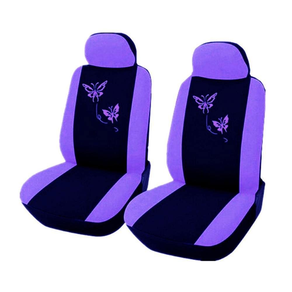Autositzbezüge,Schonbezug Autositz Vorne 2/4 / 9pcs / Set Autositzbezüge Schmetterlingsstickerei Auto-Styling Frau Sitzbezüge Automobile Auto Innenausstattung(1) von KFXYSM