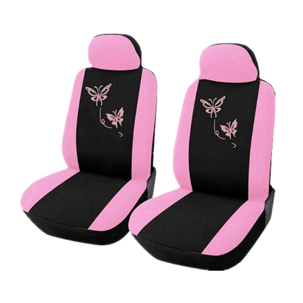 Autositzbezüge,Schonbezug Autositz Vorne 2/4 / 9pcs / Set Autositzbezüge Schmetterlingsstickerei Auto-Styling Frau Sitzbezüge Automobile Auto Innenausstattung(3) von KFXYSM