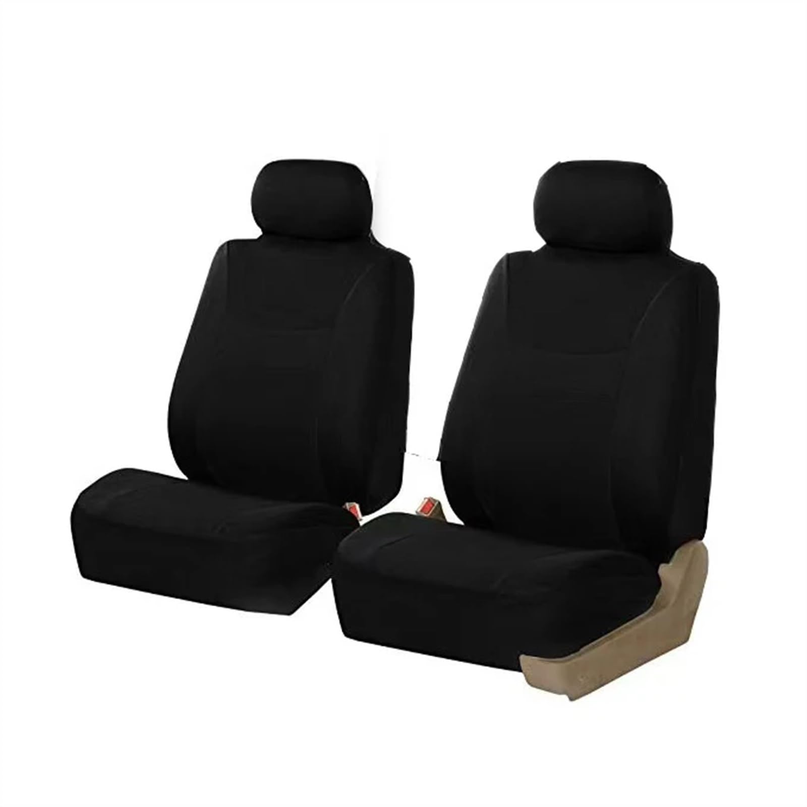 Autositzbezüge,Schonbezug Autositz Vorne 4-teiliges Set Autositzbezüge aus Polyestergewebe, vielseitig einsetzbar for kleine und mittelgroße Fahrzeuge in Mehreren Farben(2 Seats Black) von KFXYSM