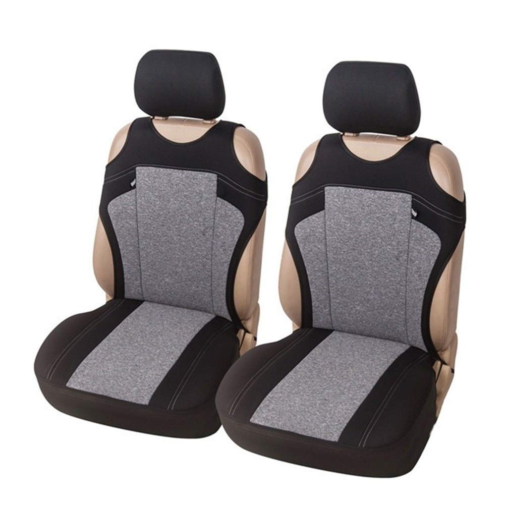 Autositzbezüge,Schonbezug Autositz Vorne Auto-Sitzbezug atmungsaktiv Vordersitzbezüge 3 Farbe Optional Dekor Car Seat Protector Universal-Fit Die meisten Fahrzeuge(Gray car seat Cover) von KFXYSM