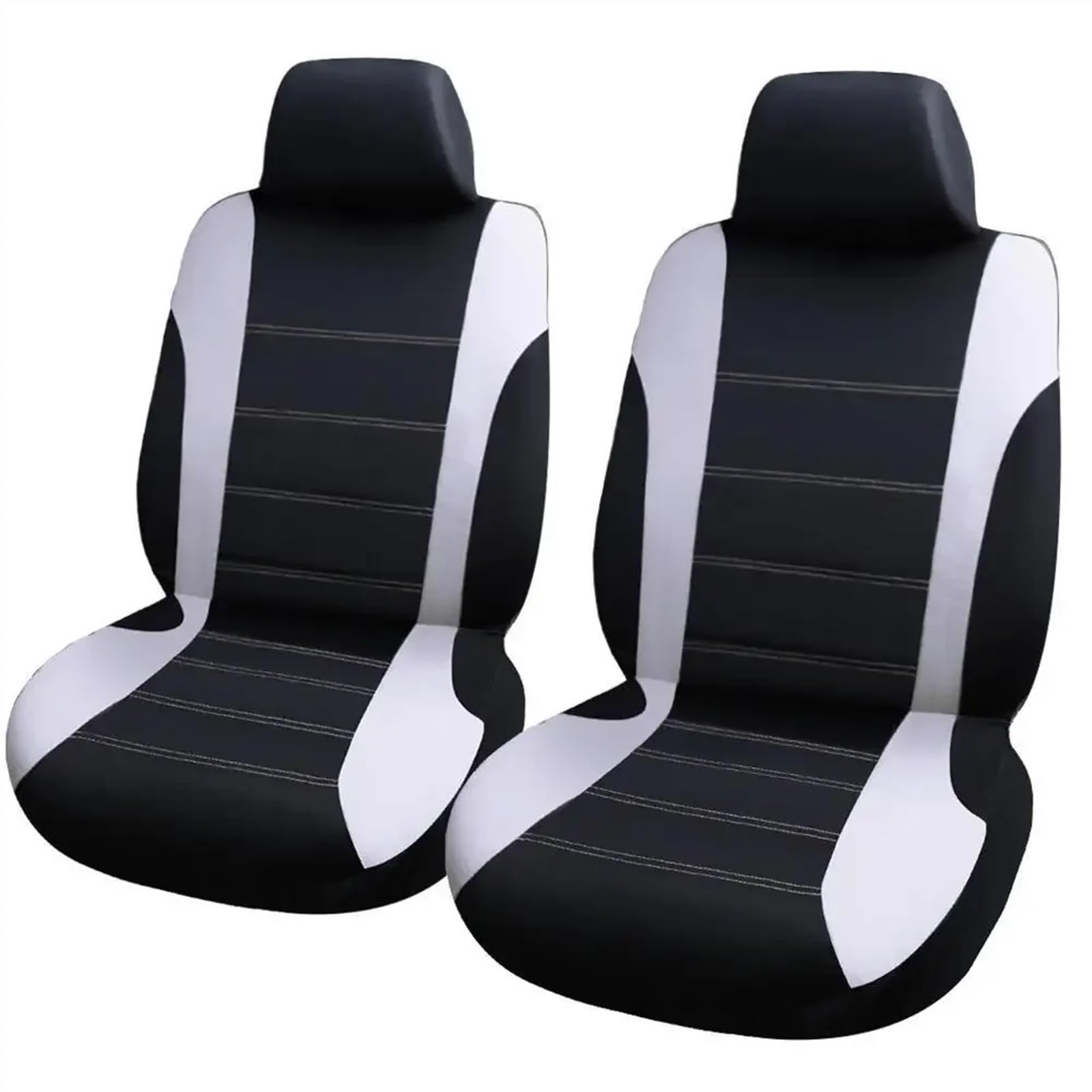 Autositzbezüge,Schonbezug Autositz Vorne Autositzbezüge Komplettset Atmungsaktiver Autositzschutzbezug Fahrzeugsitzbezüge Universelles Autozubehör Auto-Styling(4pcs Black Gray) von KFXYSM