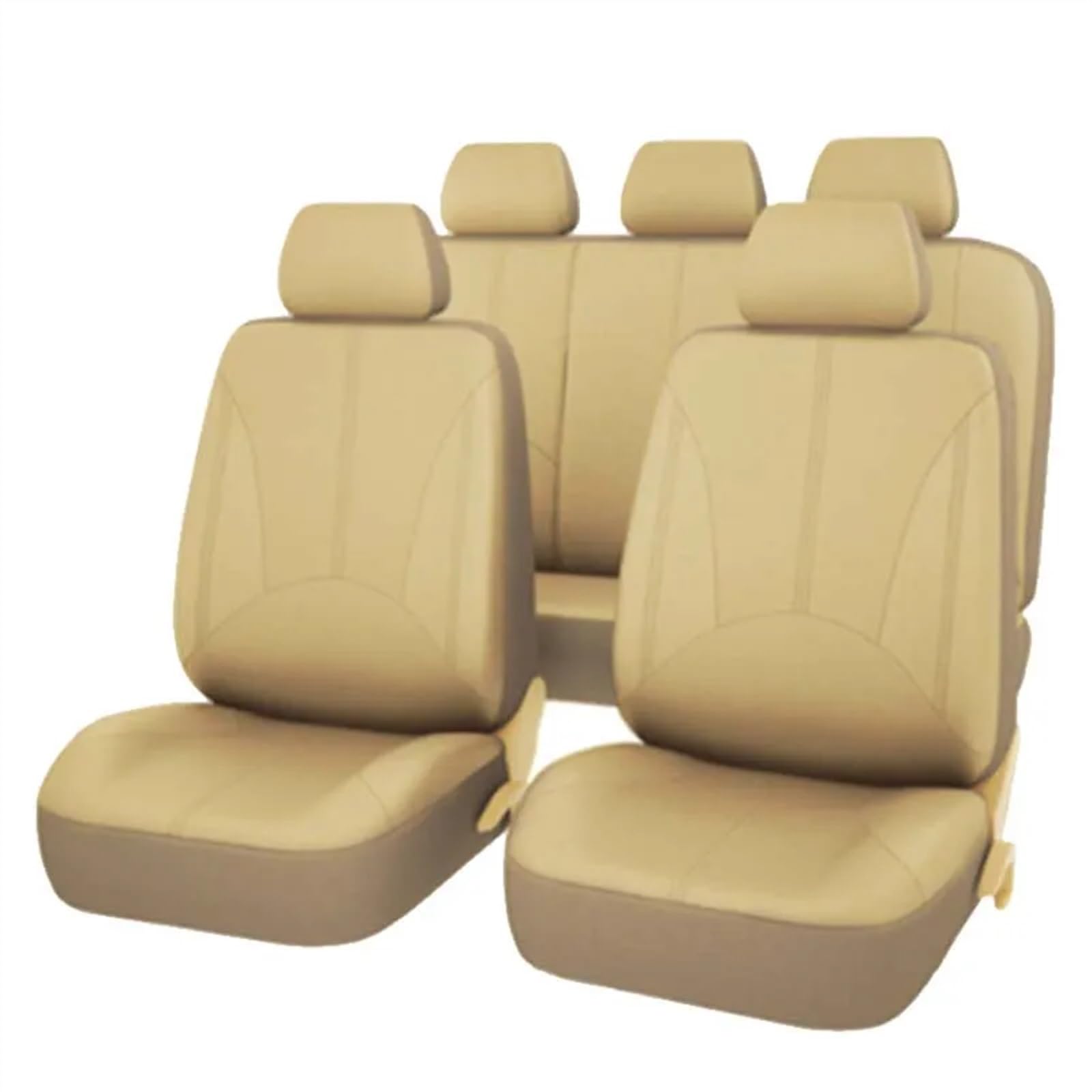 Autositzbezüge,Schonbezug Autositz Vorne Autositzbezug-Set, atmungsaktives PU-Leder, Fahrzeugsitzkissen, vollständiger Rundumschutz for das Auto, Vollschutzpolster, passend for 5-Sitzer(Beige set x 1) Autositzbezüge,Schonbezug Autositz Vorne Autositzbezug-Set, atmungsaktives PU-Leder, Fahrzeugsitzkissen, vollständiger Rundumschutz for das Auto, Vollschutzpolster, passend for 5-Sitzer(Beige set x 1) von KFXYSM
