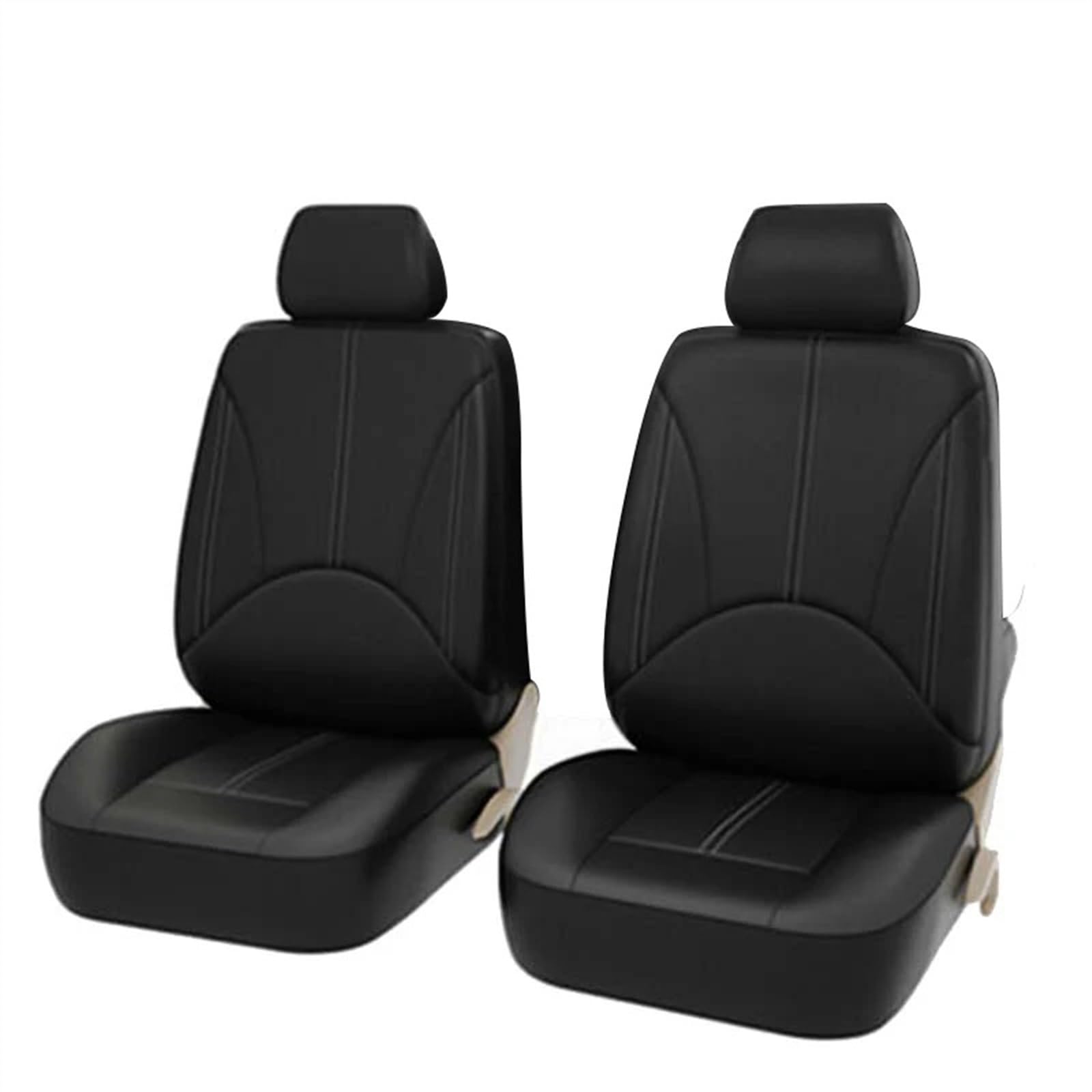 Autositzbezüge,Schonbezug Autositz Vorne Autositzbezug-Set, atmungsaktives PU-Leder, Fahrzeugsitzkissen, vollständiger Rundumschutz for das Auto, Vollschutzpolster, passend for 5-Sitzer(Black Front x Autositzbezüge,Schonbezug Autositz Vorne Autositzbezug-Set, atmungsaktives PU-Leder, Fahrzeugsitzkissen, vollständiger Rundumschutz for das Auto, Vollschutzpolster, passend for 5-Sitzer(Black Front x von KFXYSM
