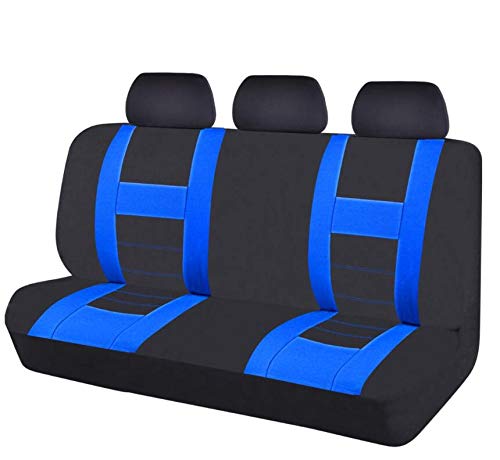 Autositzbezüge,Schonbezug Autositz Vorne Hinterer Rückenauto Autositz deckt Mesh-Stoff für alle Autos universelle Sitzbezüge(Black Blue) von KFXYSM