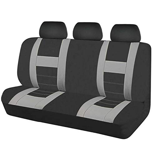 Autositzbezüge,Schonbezug Autositz Vorne Hinterer Rückenauto Autositz deckt Mesh-Stoff für alle Autos universelle Sitzbezüge(Black Gray) von KFXYSM