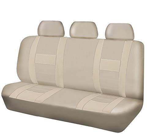 Autositzbezüge,Schonbezug Autositz Vorne Hinterer Rückenauto Autositz deckt Mesh-Stoff für alle Autos universelle Sitzbezüge(Full Beige) von KFXYSM