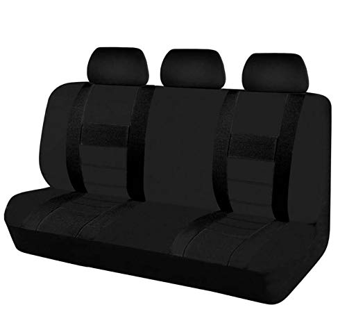 Autositzbezüge,Schonbezug Autositz Vorne Hinterer Rückenauto Autositz deckt Mesh-Stoff für alle Autos universelle Sitzbezüge(Full Black) von KFXYSM