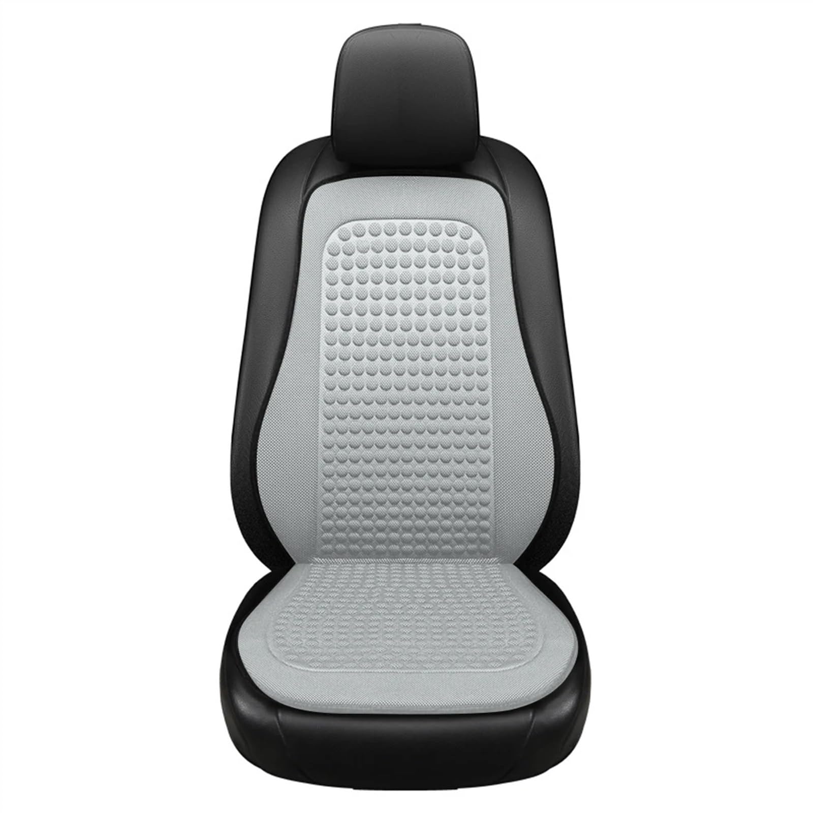 Autositzbezüge,Schonbezug Autositz Vorne Sommerkühlendes Sitzkissen Atmungsaktive Autositzbezüge Bump Massage Autos Sitzbezug Universal Seat Protector Pad(Front Set Grey) von KFXYSM