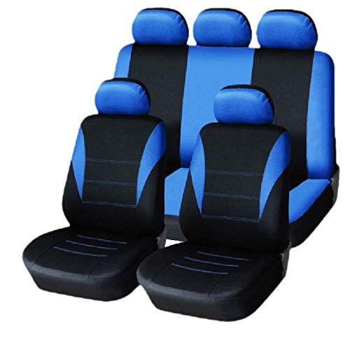 Autositzbezüge,Schonbezug Autositz Vorne Universal-Heavy Duty Cotton Autositzbezüge wasserdichte Protektoren Van for alle Fahrzeuge(Blue a Set) von KFXYSM