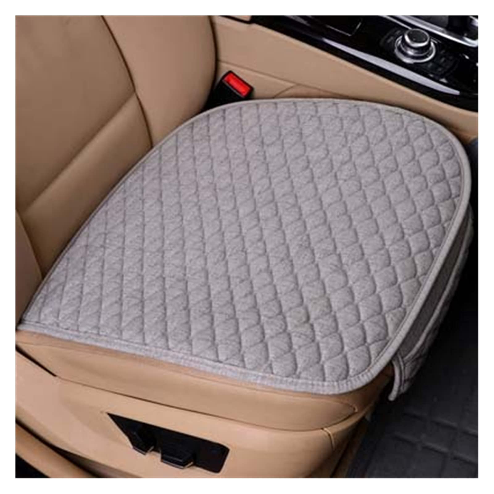 Autositzbezüge,Schonbezug Autositz Vorne Wäsche Stoff Auto Sitzbezug Vier Jahreszeiten Front Flachs Kissen Atmungsaktive Beschützer Matte Pad Auto Sitzschützer Autozubehör(Gray) von KFXYSM