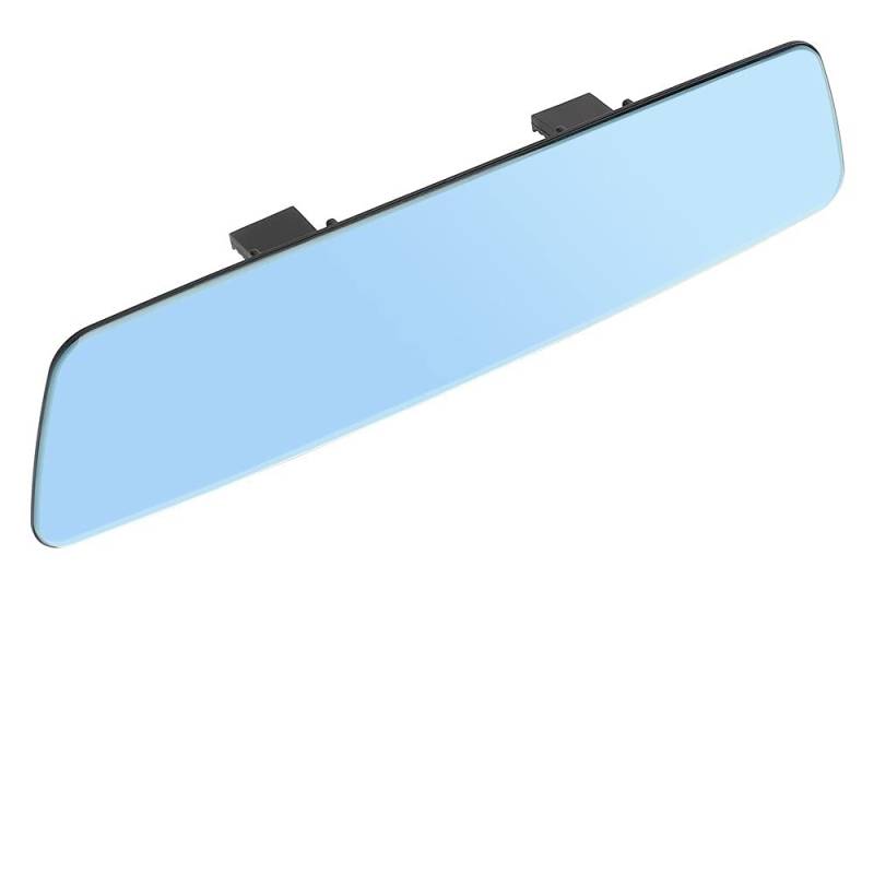 Autospiegel,Innenspiegel Auto Autoinnenraum Rückansicht Spiegel voller Kreens Glass Anti-Blend-Weitwinkel-Blauer rahmenloser Spiegel von KFXYSM