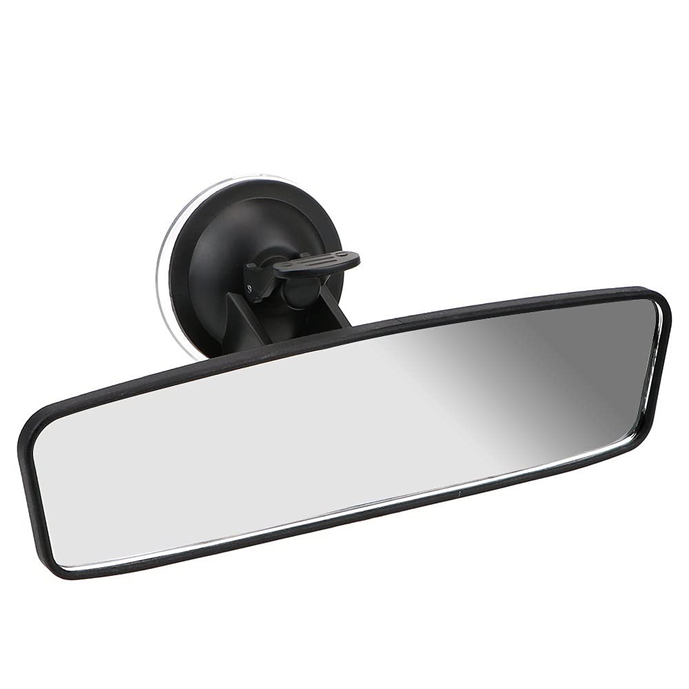Autospiegel,Innenspiegel Auto Universal 360 ° dreht einstellbares Fahrzeug Rückspiegel Rückseite Make-up Spiegel Innenraum drehen Weitwinkel Saugnapf(200x60 mm) von KFXYSM