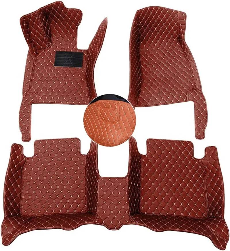5D Floor Mats Compatible with Hyundai I30 2007-2012 Auto Carpets Foot Coche Accessorie Floor Liners(Red) von KGDBZPOEX