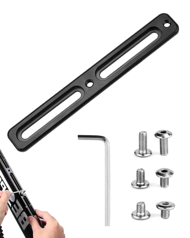 KGDUYC Fahrrad Flaschenhalter Adapter, Fahrradflasche B-Rad-Montagebasis in Alt-Position Flaschenhalter Halterung Verstellbar Käfighalterungen für MTB Rennrad Mountainbike,2 Steckplätze,Schwarz von KGDUYC