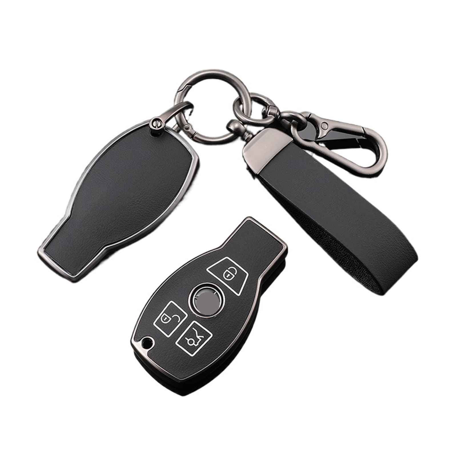 Autoschlüssel Ersatz Schlüssel Für Benz A B C E GL S GLA GLK CLS Klasse AMG W204 W205 W212 W463 W176 TPU Autoschlüsseletui Vollabdeckung Shell Schlüsselanhänger(B Black sel 2) von KGFRDO