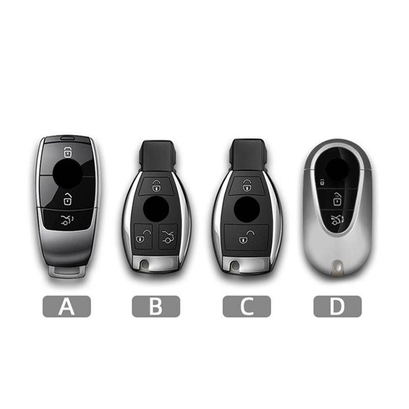 Autoschlüssel Ersatz Schlüssel Für Benz A B C E GL S GLA GLK CLS Klasse AMG W204 W205 W212 W463 W176 TPU Autoschlüsseletui Vollabdeckung Shell Schlüsselanhänger(B White sel 1) von KGFRDO