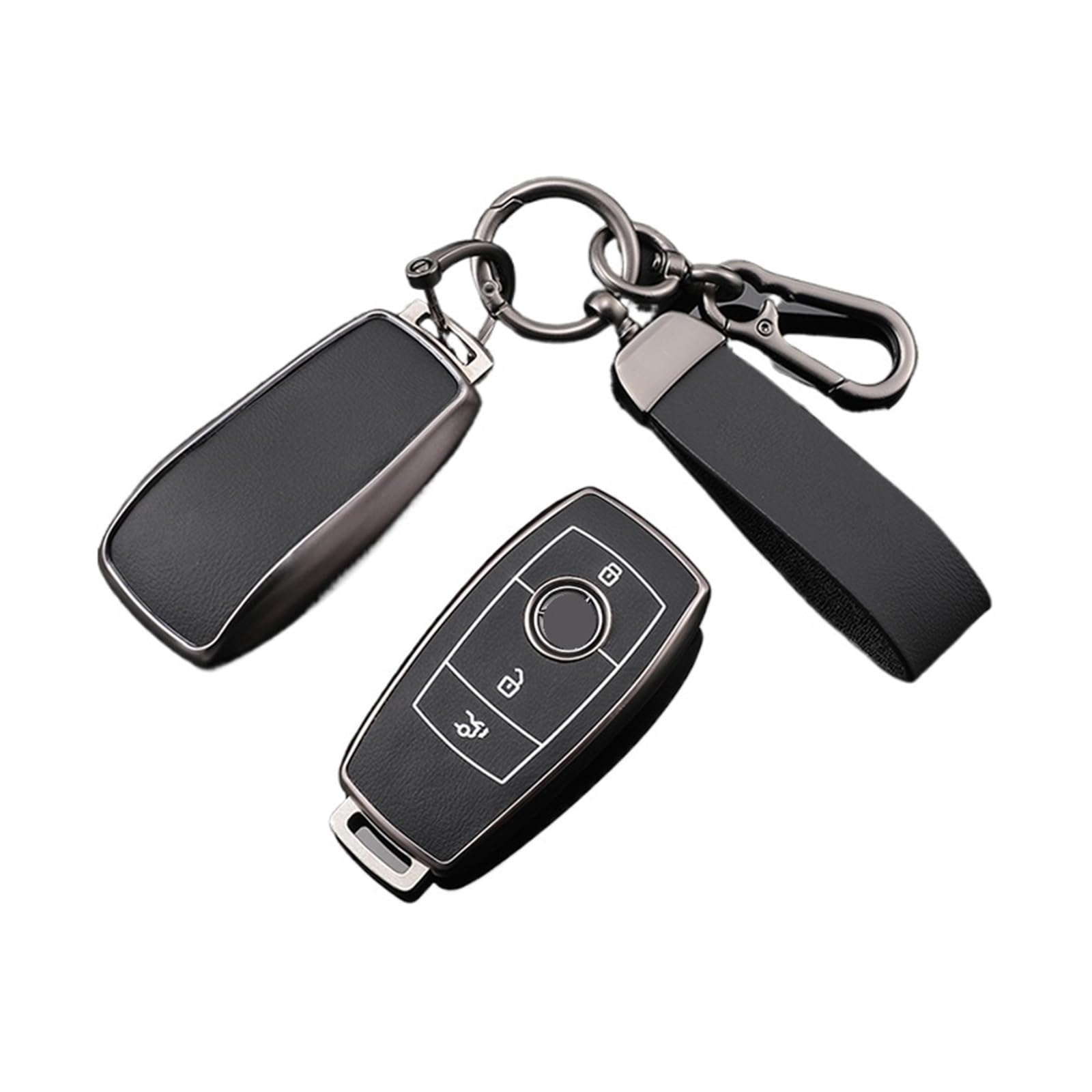 Autoschlüssel Ersatz Schlüssel Für Benz A B C E S Klasse W204 W205 W212 W213 W176 GLC CLA AMG W177 TPU Autoschlüsseletui Vollabdeckung Shell Schlüsselanhänger(A Black sel 2) von KGFRDO