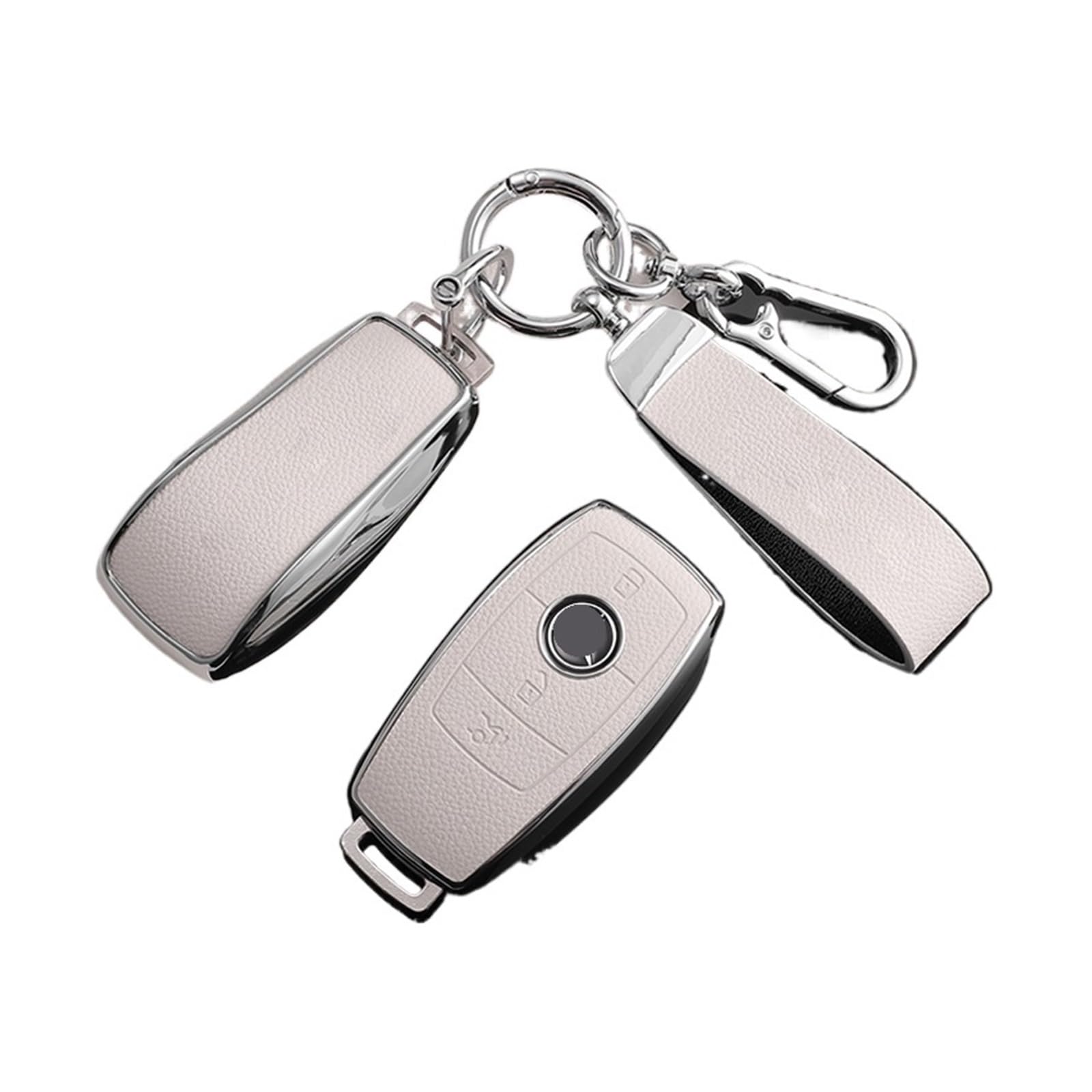 Autoschlüssel Ersatz Schlüssel Für Benz A B C E S Klasse W204 W205 W212 W213 W176 GLC CLA AMG W177 TPU Autoschlüsseletui Vollabdeckung Shell Schlüsselanhänger(A White sel 2) von KGFRDO