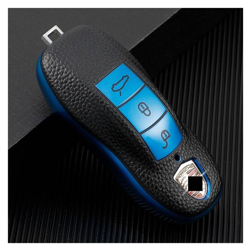 Autoschlüssel Ersatz Schlüssel Für Cayenne 911 996 Macan Panamera Boxster 986 987 981 TPU Auto Smart Key Case Cover Shell Schlüsselanhänger(XL1000V Gray) von KGFRDO