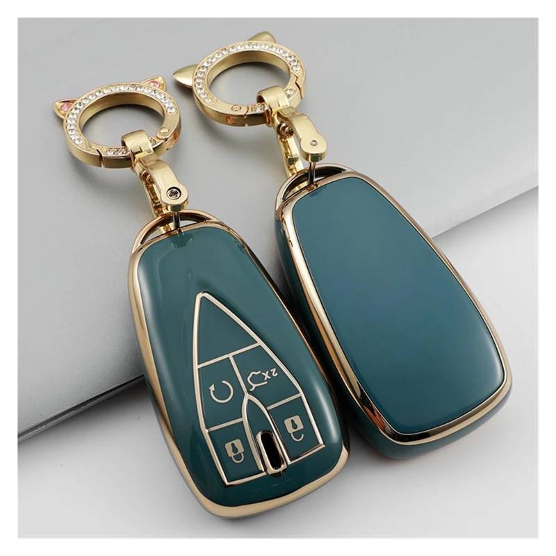 Autoschlüssel Ersatz Schlüssel Für Changan CS35 Plus CS75PLUS CS55PLUS TPU Auto Fernbedienung 3/4/5 Taste Schlüssel Fall Abdeckung Shell Halter Tasche Schlüssel Kette Zubehör(4B Gray with Chain) von KGFRDO