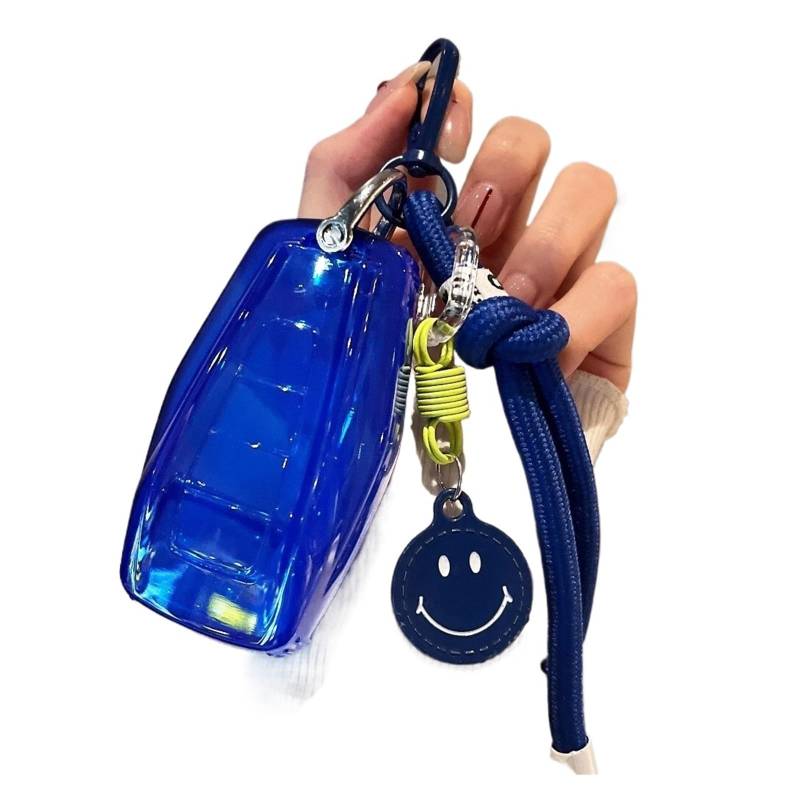 Autoschlüssel Ersatz Schlüssel Für Geely Atlas Boyue NL3 Coolray 2024X6X7 EX7 Emgrand Kulrey GT GC9 Weichen Auto Fernbedienung Schlüssel Abdeckung Fall Shell Fob Schlüsselbund Halter(Blue Set 1) von KGFRDO