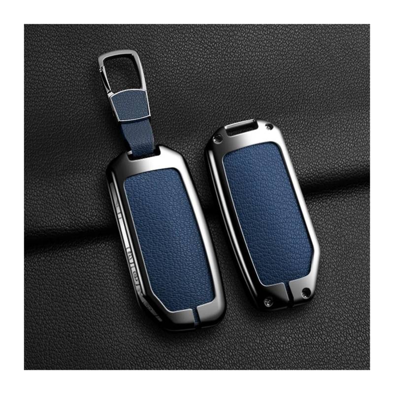 Autoschlüssel Ersatz Schlüssel Für Kia K3 KX3 KX7 K5 Sportage Karneval Mpv Legierung Stil Auto Schlüssel Fall Abdeckung Shell Fob Smart Remote 2/3/4 Taste(A Blue 2) von KGFRDO