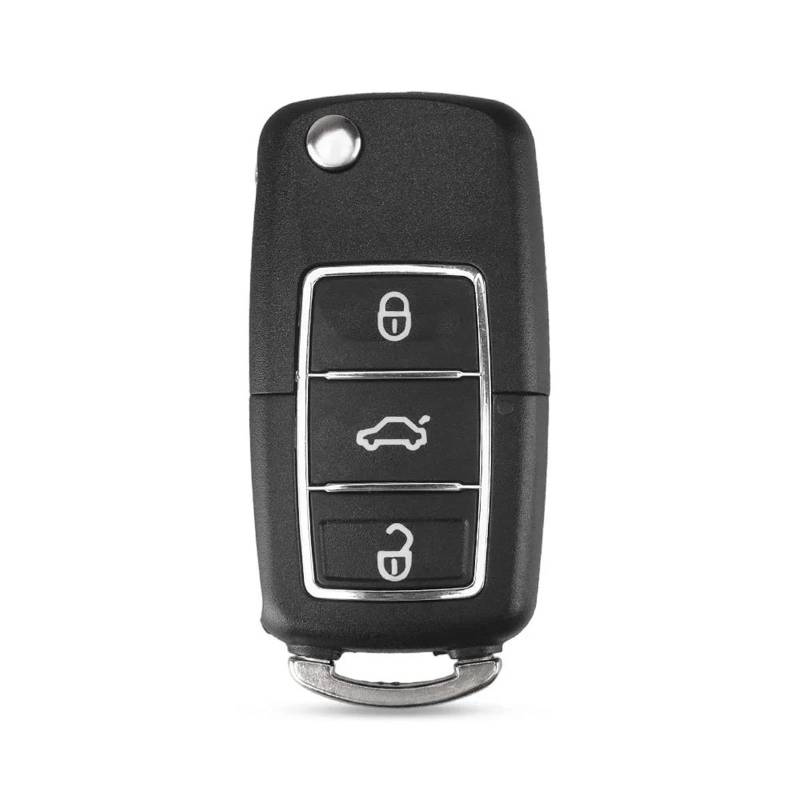 Autoschlüssel Ersatz Schlüssel Für Passat Für B5 Für Jetta Für Golf 7 B6 Für Käfer Für Polo Für Bora 10x Autoschlüsselgehäuse 3-Tasten-Klappfernbeenung Autoschlüsselabckung(Color 2) von KGFRDO