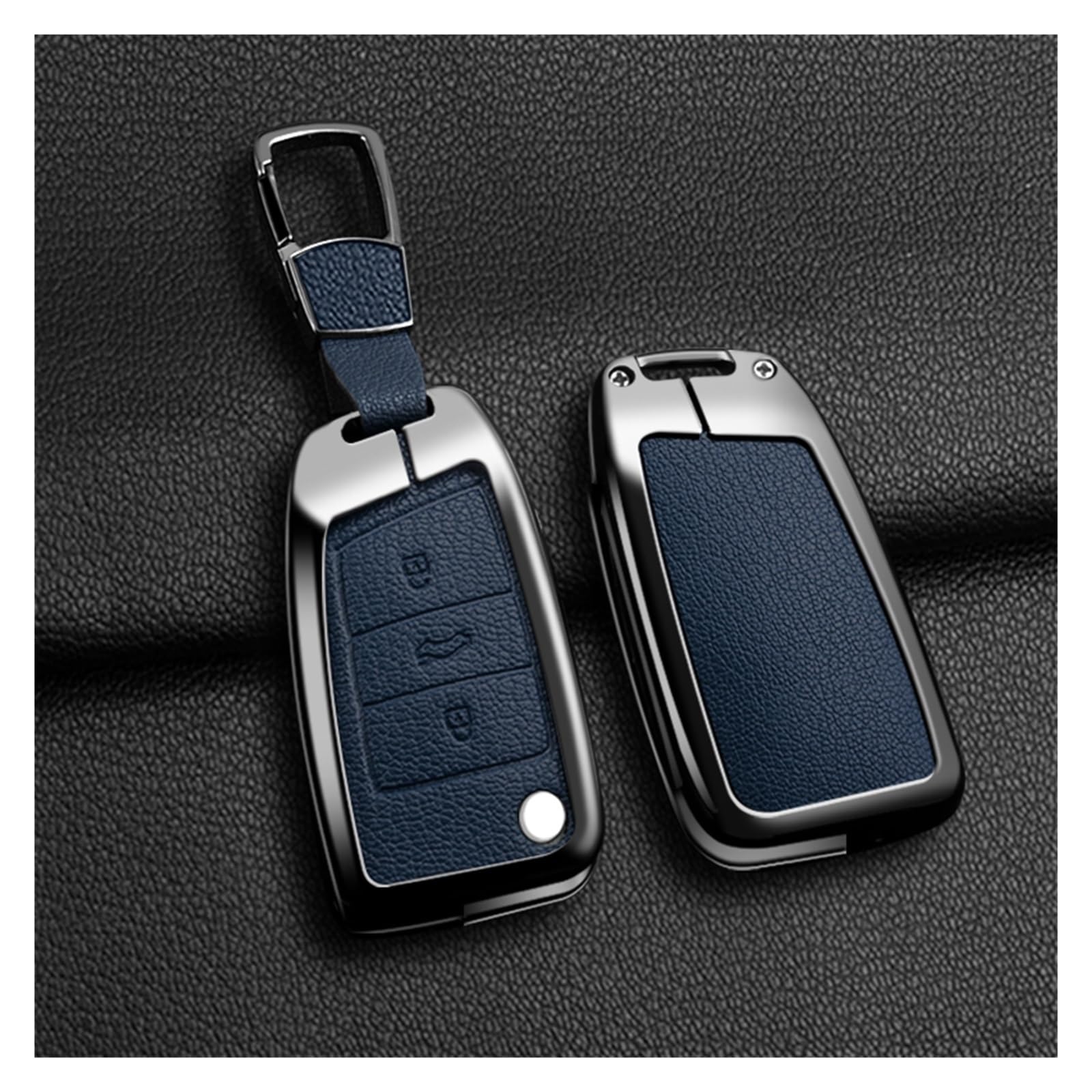 Autoschlüssel Ersatz Schlüssel Für VW Passat 2017 Für Einen Besonderen Zweck Shell Fob Schlüsselanhänger Zubehör Legierung Stil Autoschlüssel Fall Abdeckung Shell(Blue 2) von KGFRDO