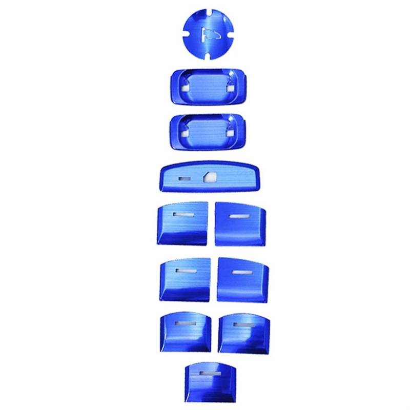 Für Civic Für 10. 2016 2017 2018 2019 2020 Auto Innen 11 stücke Auto Tür Fensterheber Schalter Pailletten Deckel Abdeckung Trim(Blue) von KGFRDO