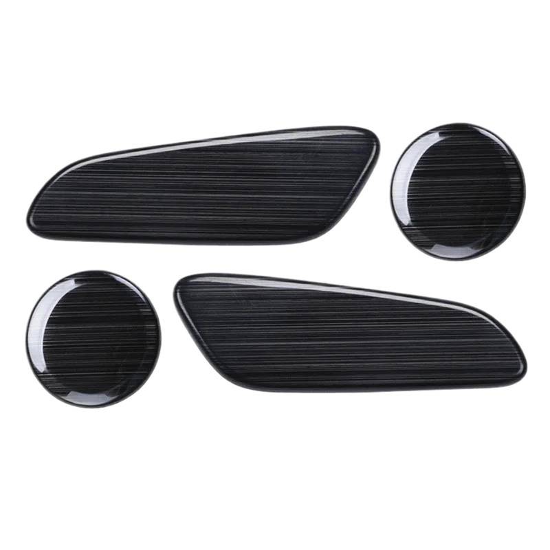 Für Cooper Für F60 Für Countryman Auto Center Konsole Aufräumen Armlehne Box Panel Trim Edelstahl Dekorative Aufkleber(Black) von KGFRDO