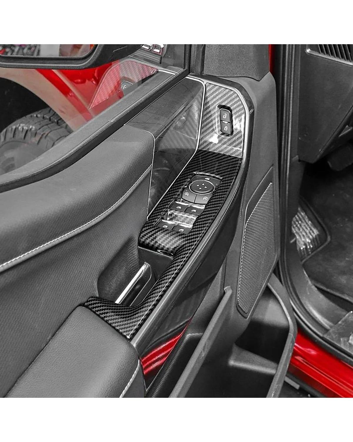 Für F150 2021 2022 2023 Innen Ersatzteile Zubehör Teile ABS Auto Fensterheber Schalter Panel Abckung Trim Für F150 2021 2022 2023 Innen Ersatzteile Zubehör Teile ABS Auto Fensterheber Schalter Panel Abckung Trim von KGFRDO