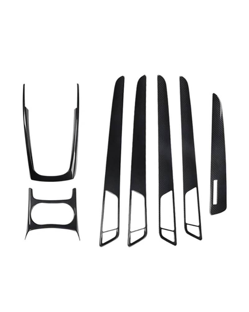 Für Q5 2010-2016 Auto LHD Konsole Armlehne Getriebe Shift Dekoration Rahmen Abdeckung Trim Farbe Innen(Carbon Fiber 1set) von KGFRDO