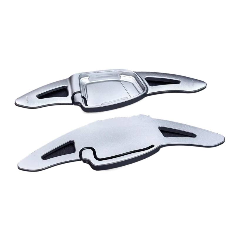 Lenkräder Schaltwippen Für RS3 RS4 RS5 RS6 RS7 RS Für E-tron Für GT 2020 2021 2022 2023 Silber Aluminium Lenkrad Paddle Shifter Extend Zubehör von KGFRDO
