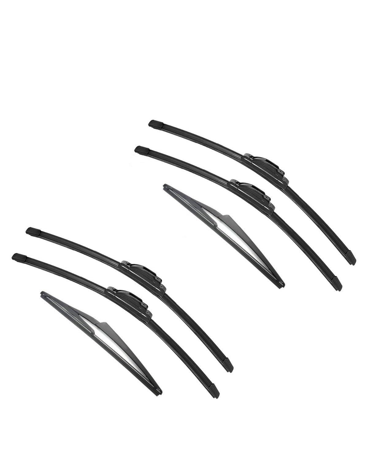 Wischerblätter Für X-Trail T32 Für Rogue 2 2014 2015 2016 2017 2018 2019 2020 Doppel Gummi Auto Wischer vorne Hinten Scheibenwischer Auto Zubehör(6PCS) von KGFRDO