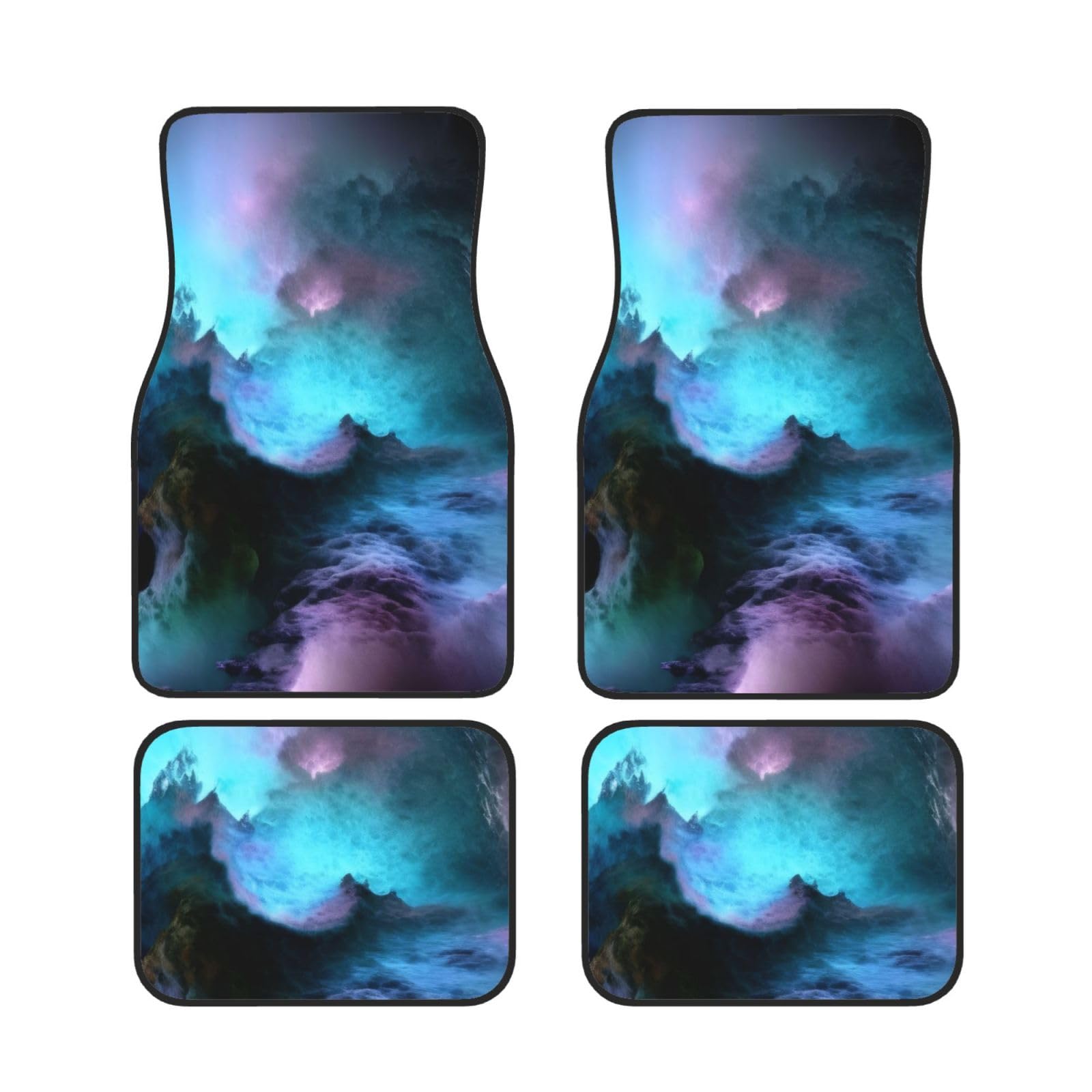 3D Graphics Universe Space Auto Fußmatten Set von 4 Stück, Universal Automotive Front Rear Floor Fußmatten - Wasserdicht Anti-Rutsch-Neopren Leicht zu Reinigen für PKW LKW SUV 3D Graphics Universe Space Auto Fußmatten Set von 4 Stück, Universal Automotive Front Rear Floor Fußmatten - Wasserdicht Anti-Rutsch-Neopren Leicht zu Reinigen für PKW LKW SUV von KHDKLXOHZ