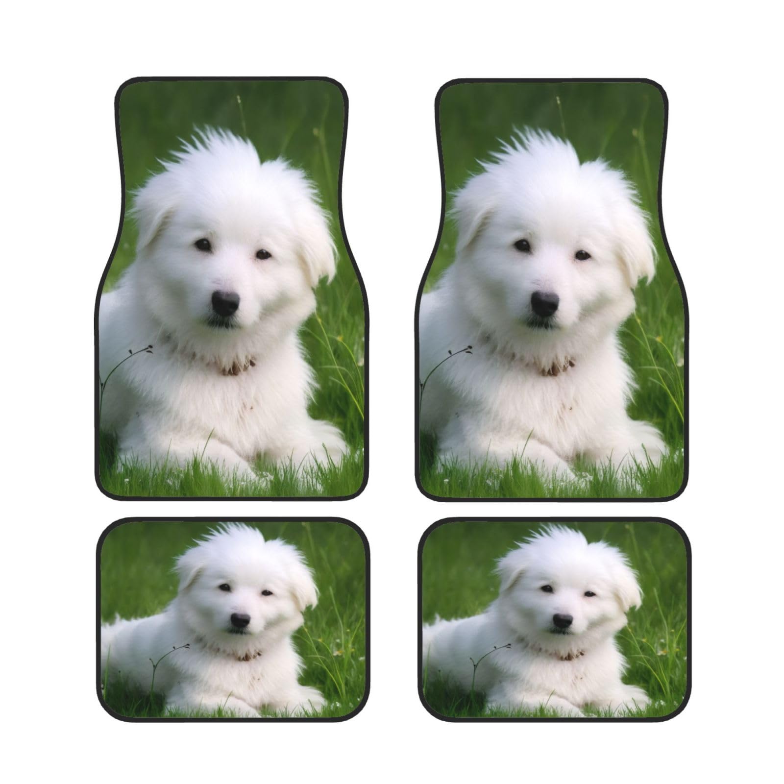 Bichon On The Grass Auto Fußmatten Set von 4 Stück, Universal Automotive Front Rear Floor Fußmatten - Wasserdicht Anti-Rutsch-Neopren Leicht zu Reinigen für PKW LKW SUV Bichon On The Grass Auto Fußmatten Set von 4 Stück, Universal Automotive Front Rear Floor Fußmatten - Wasserdicht Anti-Rutsch-Neopren Leicht zu Reinigen für PKW LKW SUV von KHDKLXOHZ