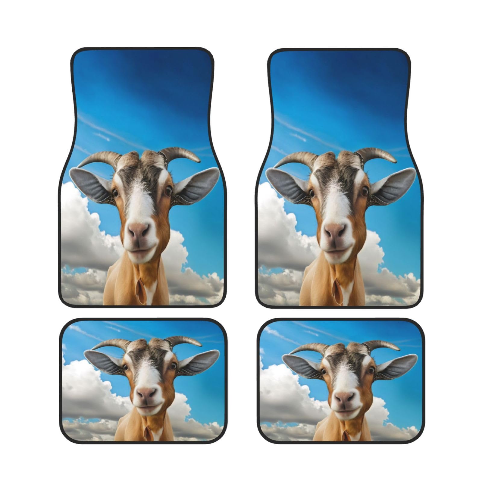 Blue Sheep Print Auto Fußmatten Set von 4 Stück Universal Automotive Front Rear Floor Fußmatten - Wasserdicht Anti-Rutsch-Neopren Leicht zu Reinigen für PKW LKW SUV Blue Sheep Print Auto Fußmatten Set von 4 Stück Universal Automotive Front Rear Floor Fußmatten - Wasserdicht Anti-Rutsch-Neopren Leicht zu Reinigen für PKW LKW SUV von KHDKLXOHZ