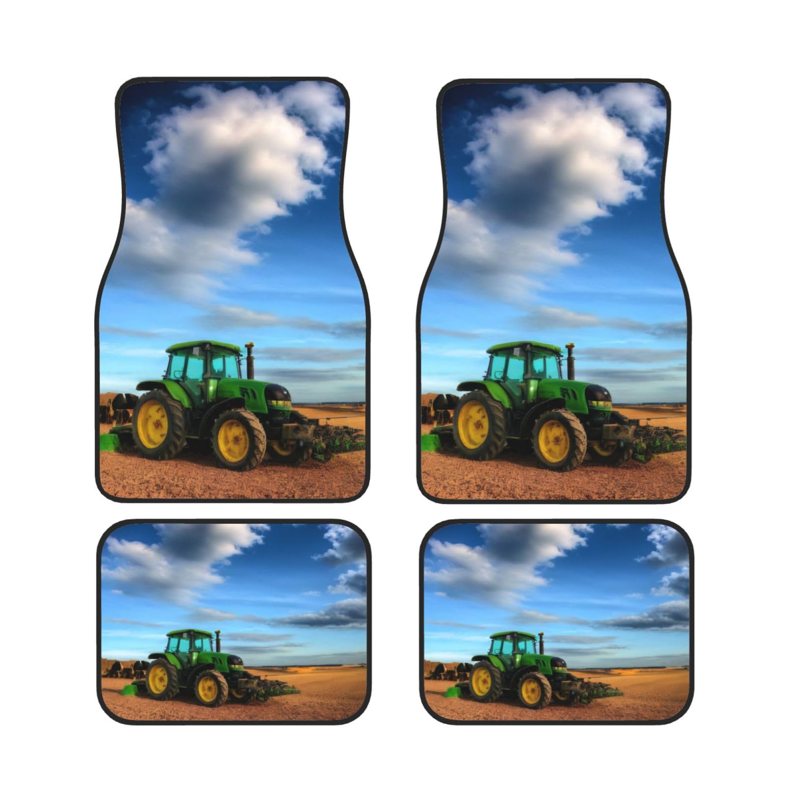 Fantasy Farm Traktor Auto Fußmatten Set von 4 Stück, Universal Automotive Vorne Hinten Fußmatten - Wasserdicht Anti-Rutsch-Neopren Leicht zu Reinigen für PKW LKW SUV Fantasy Farm Traktor Auto Fußmatten Set von 4 Stück, Universal Automotive Vorne Hinten Fußmatten - Wasserdicht Anti-Rutsch-Neopren Leicht zu Reinigen für PKW LKW SUV von KHDKLXOHZ