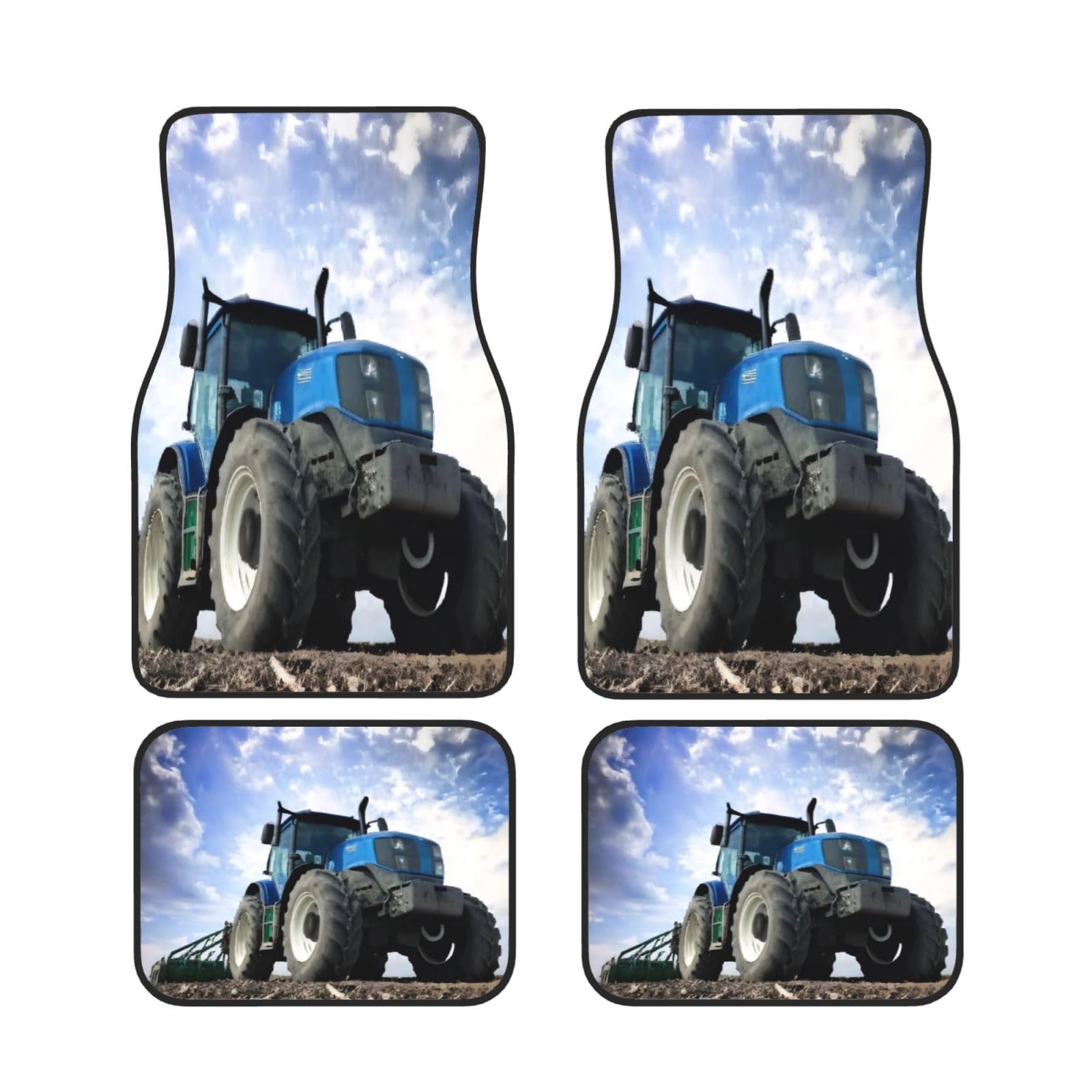 Farm Traktor Auto Fußmatten Set von 4 Stück, Universal Automotive Vorne Hinten Fußmatten - Wasserdicht Anti-Rutsch-Neopren Leicht zu Reinigen für PKW LKW SUV Farm Traktor Auto Fußmatten Set von 4 Stück, Universal Automotive Vorne Hinten Fußmatten - Wasserdicht Anti-Rutsch-Neopren Leicht zu Reinigen für PKW LKW SUV von KHDKLXOHZ